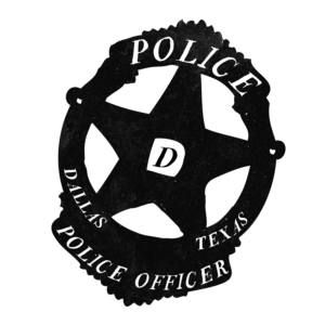 An illustration of a Dallas Police badge.