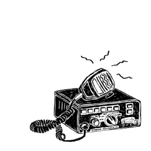 An illustration of a police scanner.