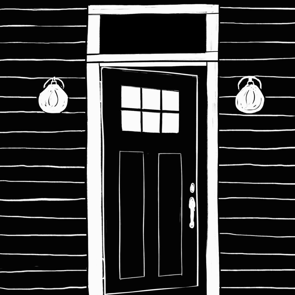 An illustration of a door ajar.