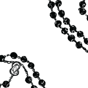 Abstracted depiction of a rosary